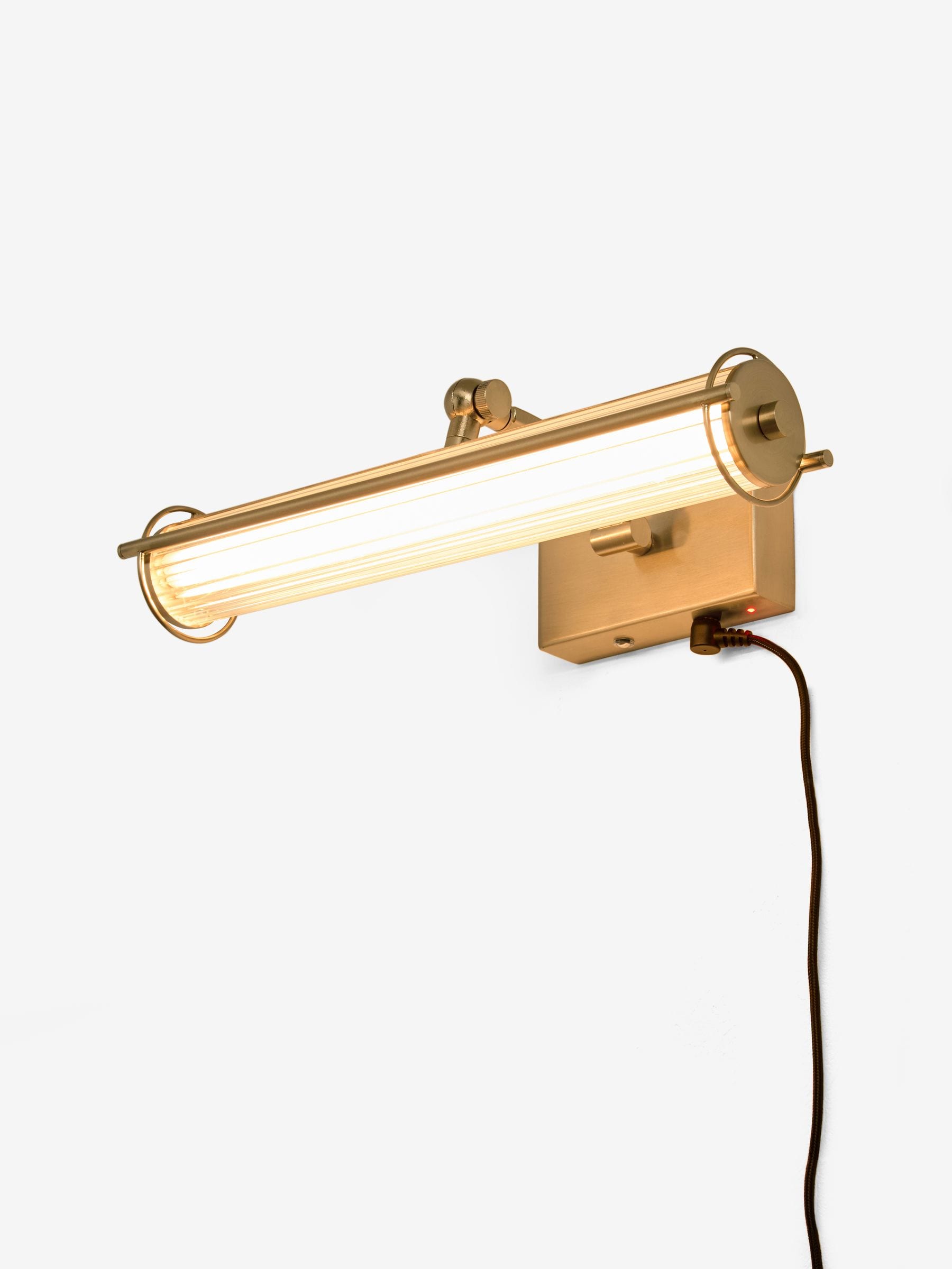 Brass Hertford rechargeable picture wall light, imported from the UK