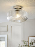 Chrome Lexington 1 Light Flush Fitting Ceiling Light