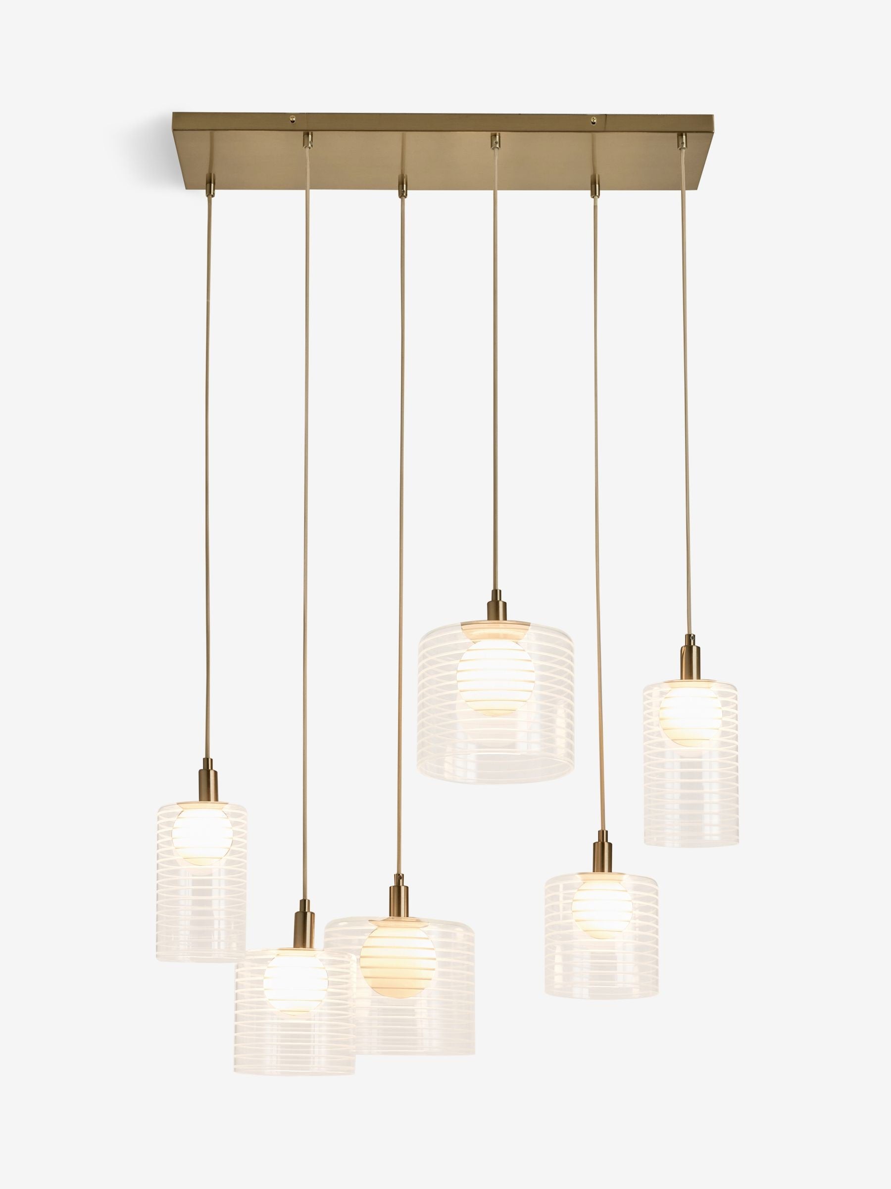 Milan 6 light linear pendant ceiling light - British product