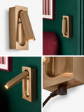 Rechargeable Denver wall light in brass finish - British product
