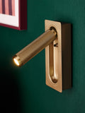 Rechargeable Denver wall light in brass finish - British product