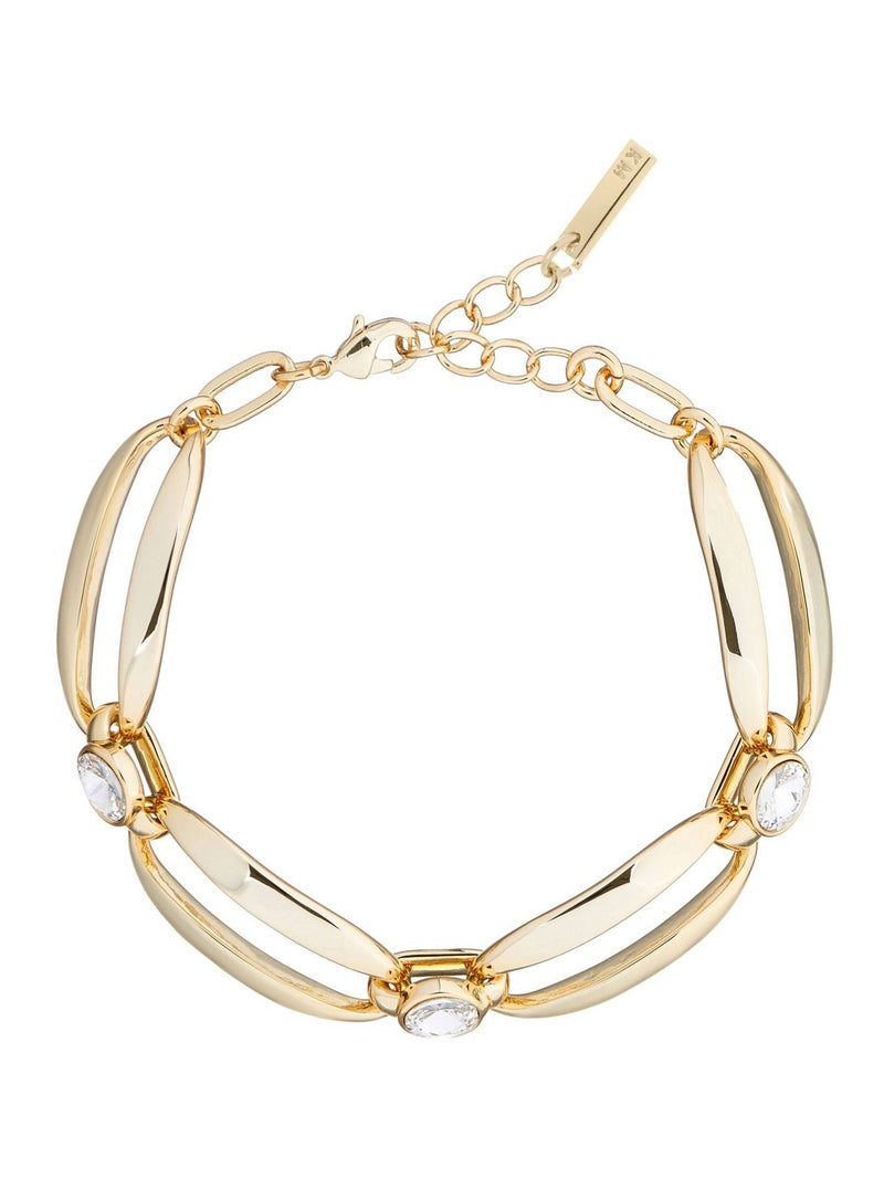 Karen Millen Gold Crystal Ellipse Bracelet 19.5cm, UK version