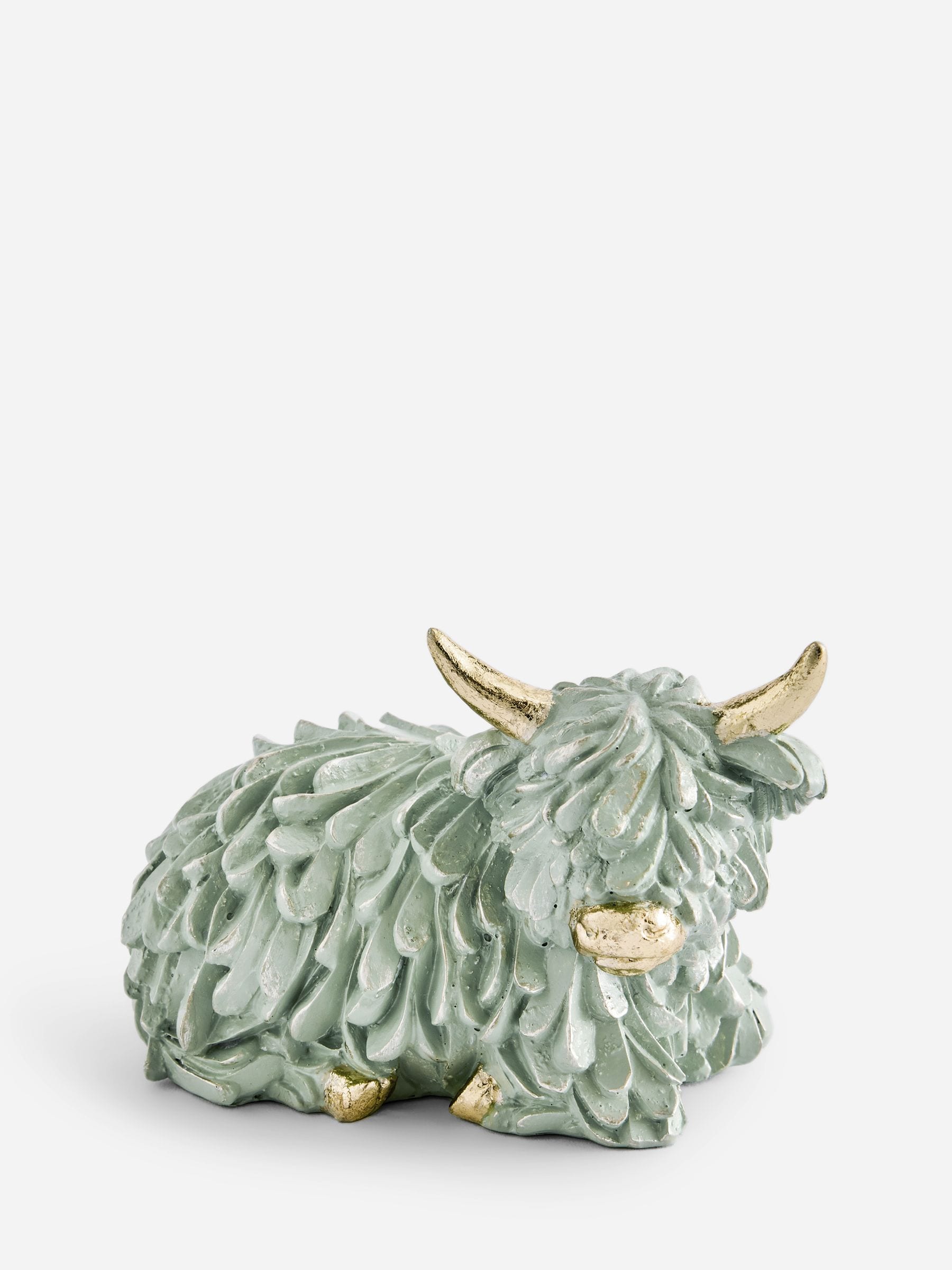 Sage Green Hamish Highland Cow ring holder (British brand)