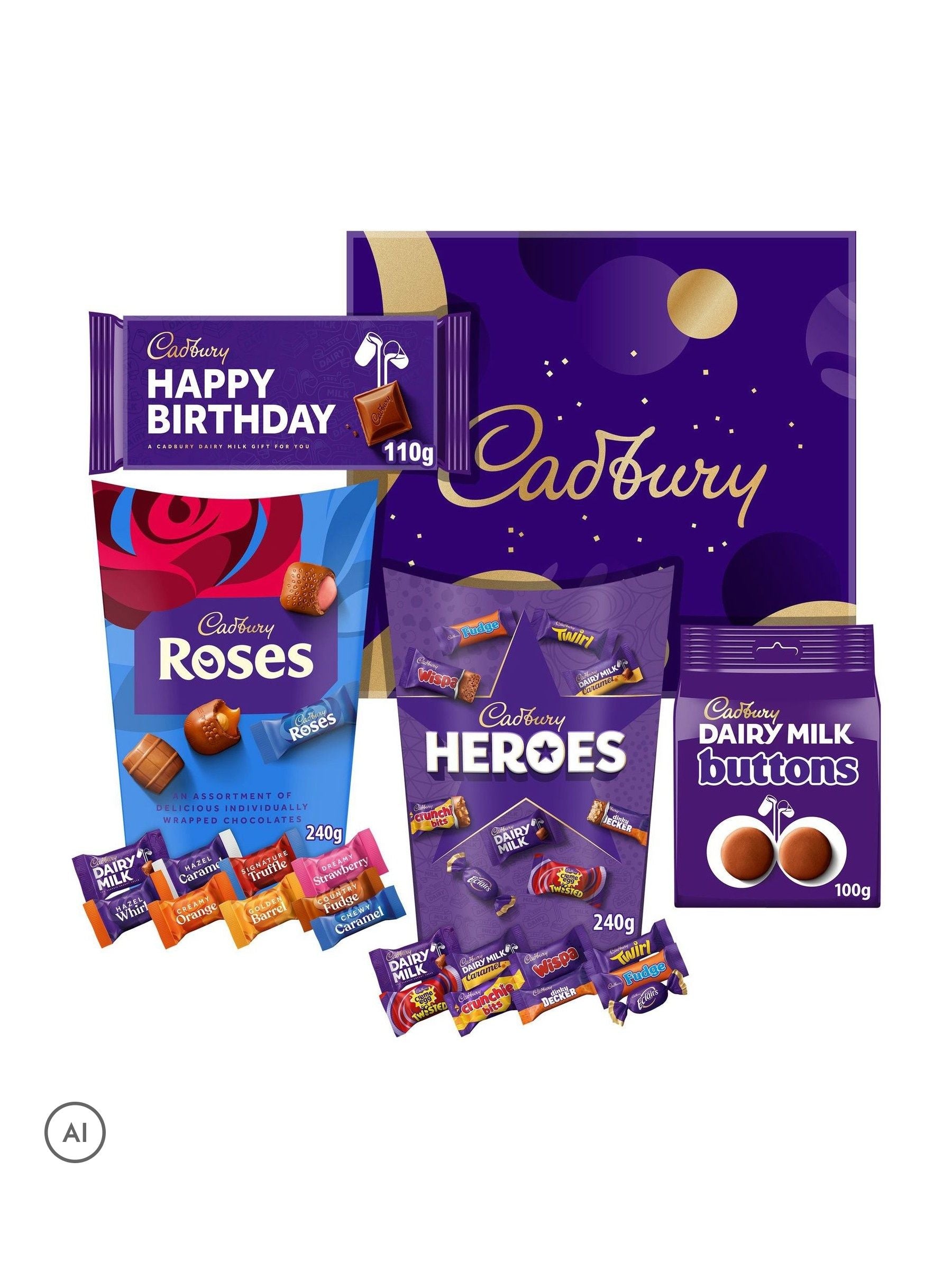 Cadbury Happy Birthday Chocolate Gift Box - British product