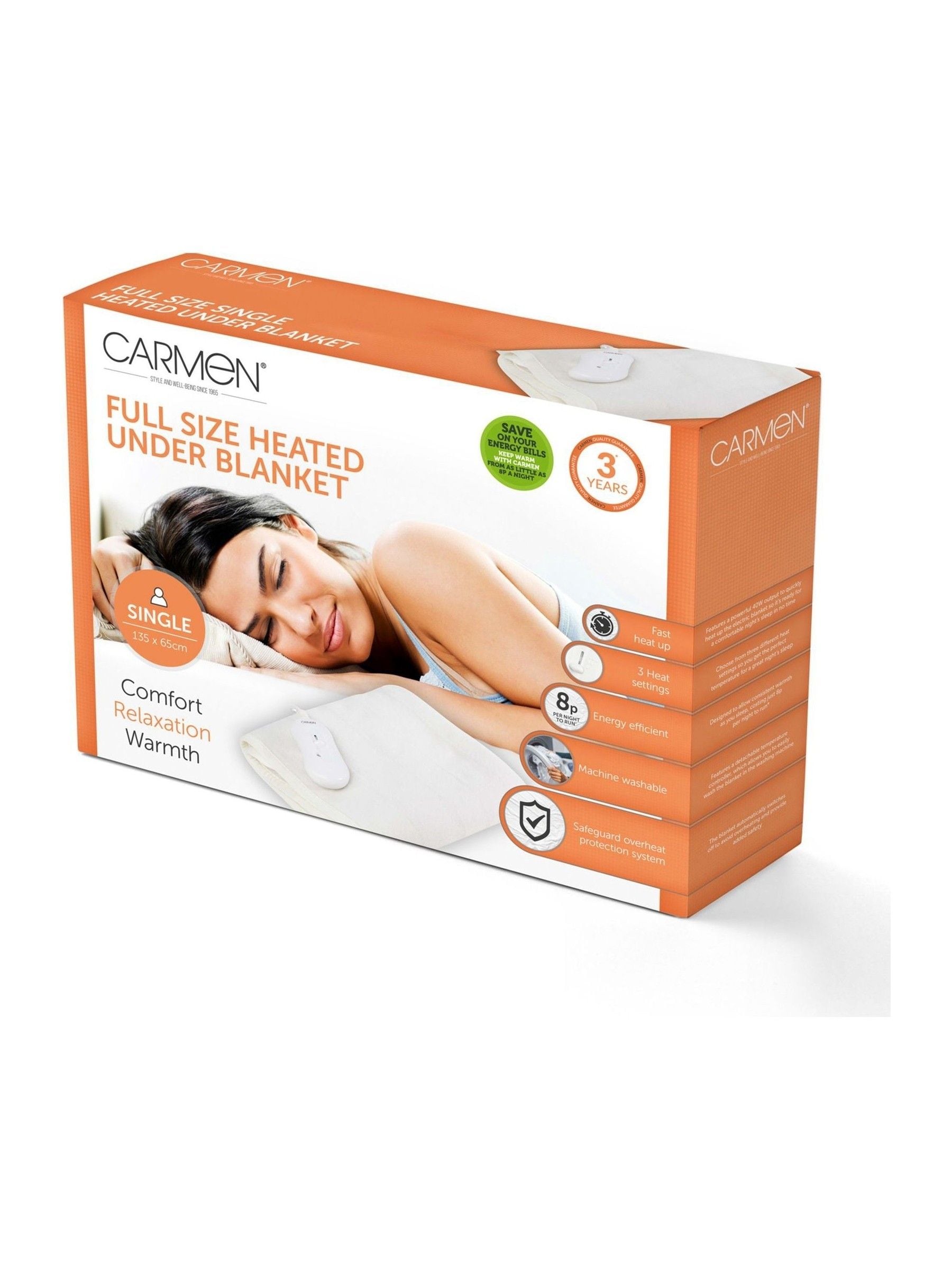 Carmen heated under blanket king size - British product