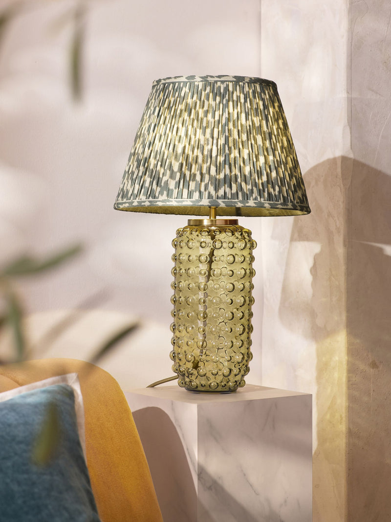 Green mosaic pleated lamp shade for home decor, UK version