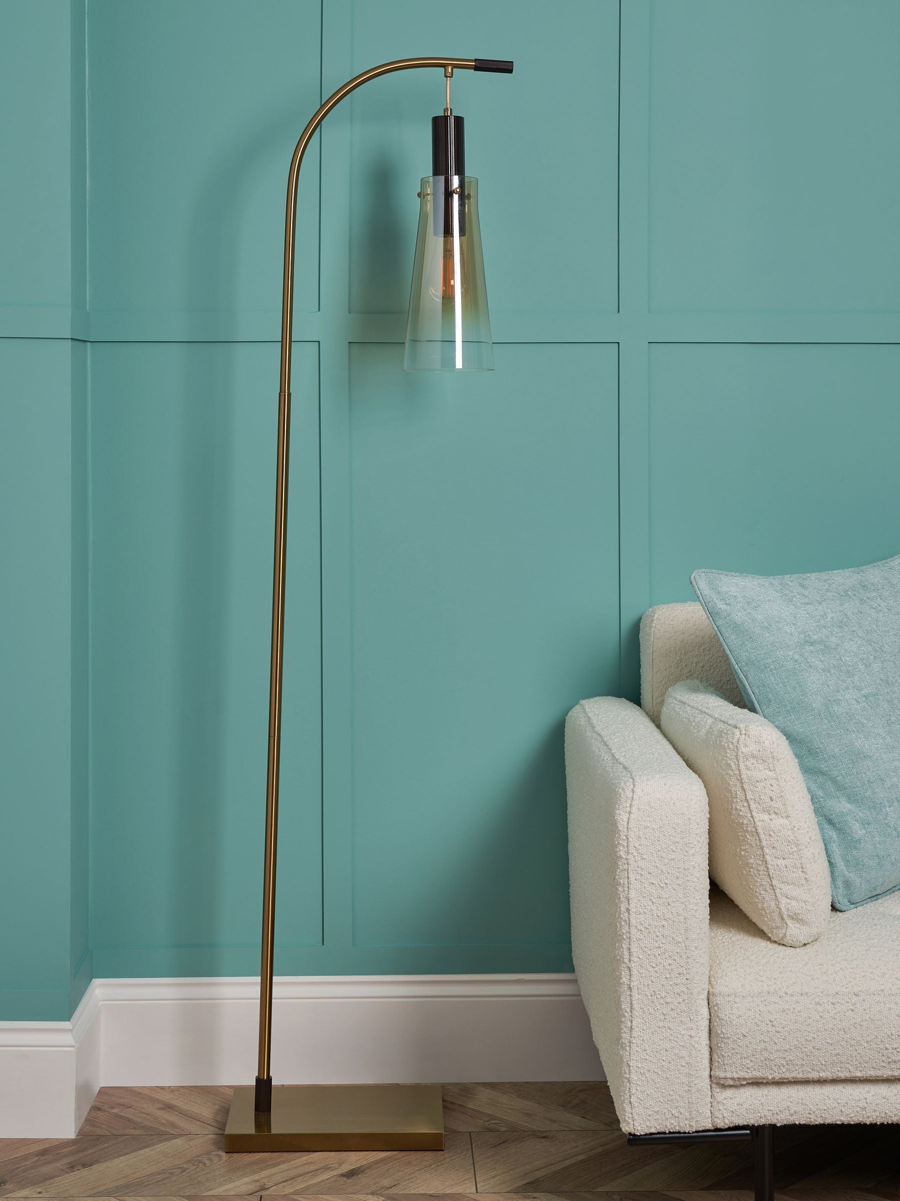 BHS Champagne Gold Atrani floor lamp, UK version