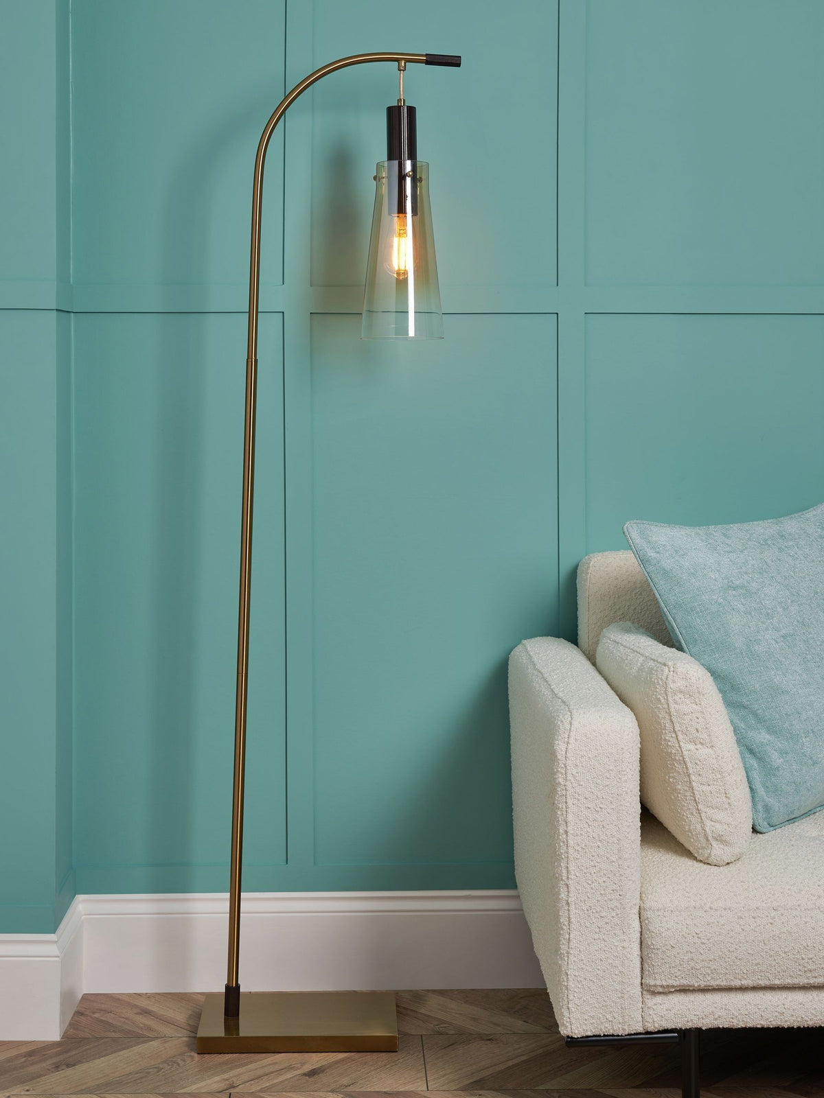 BHS Champagne Gold Atrani floor lamp, UK version
