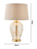 BHS Champagne Gold Sarno table lamp 60cm, UK version