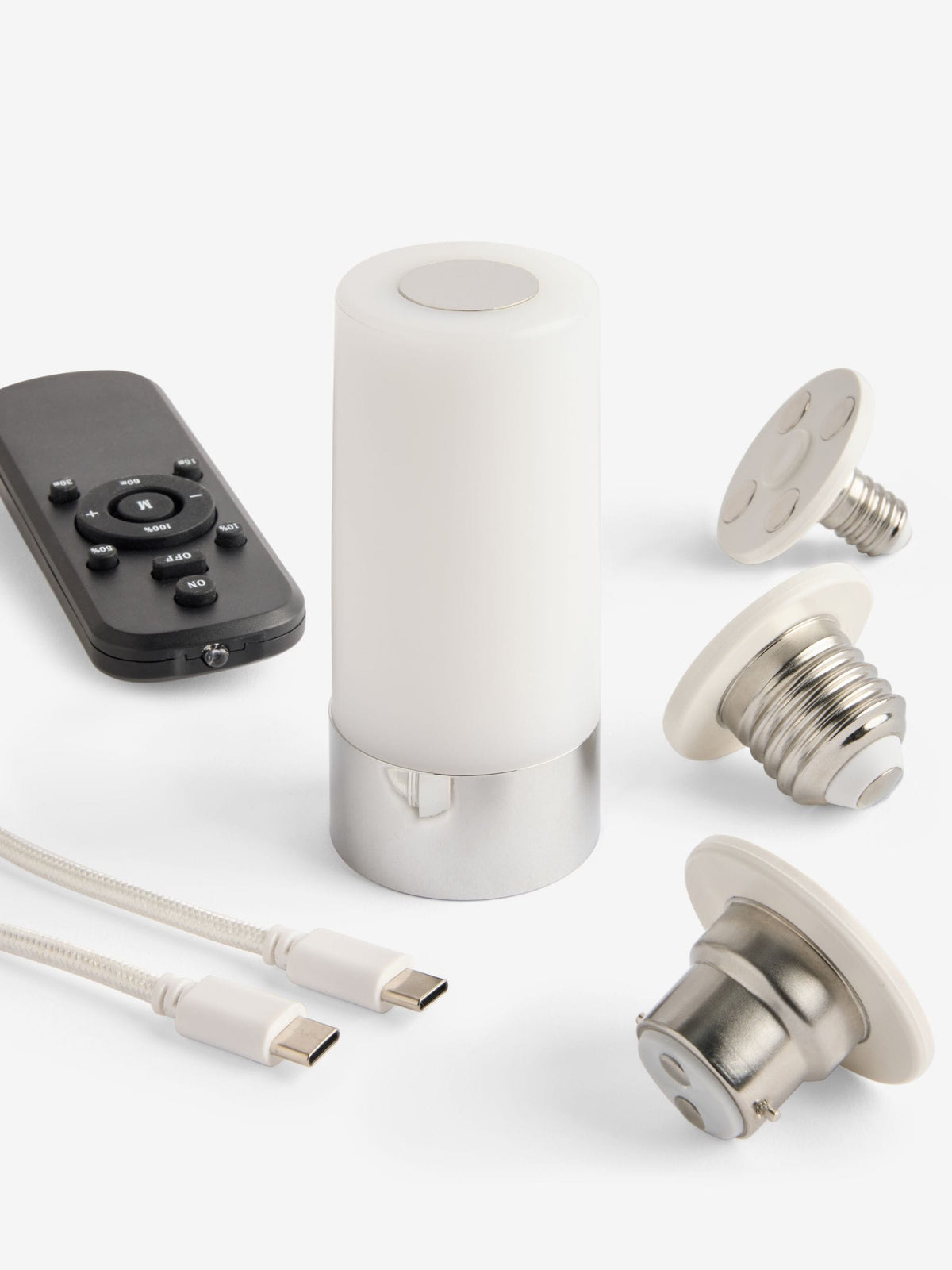2W rechargeable LED bulb with remote and touch control, UK version