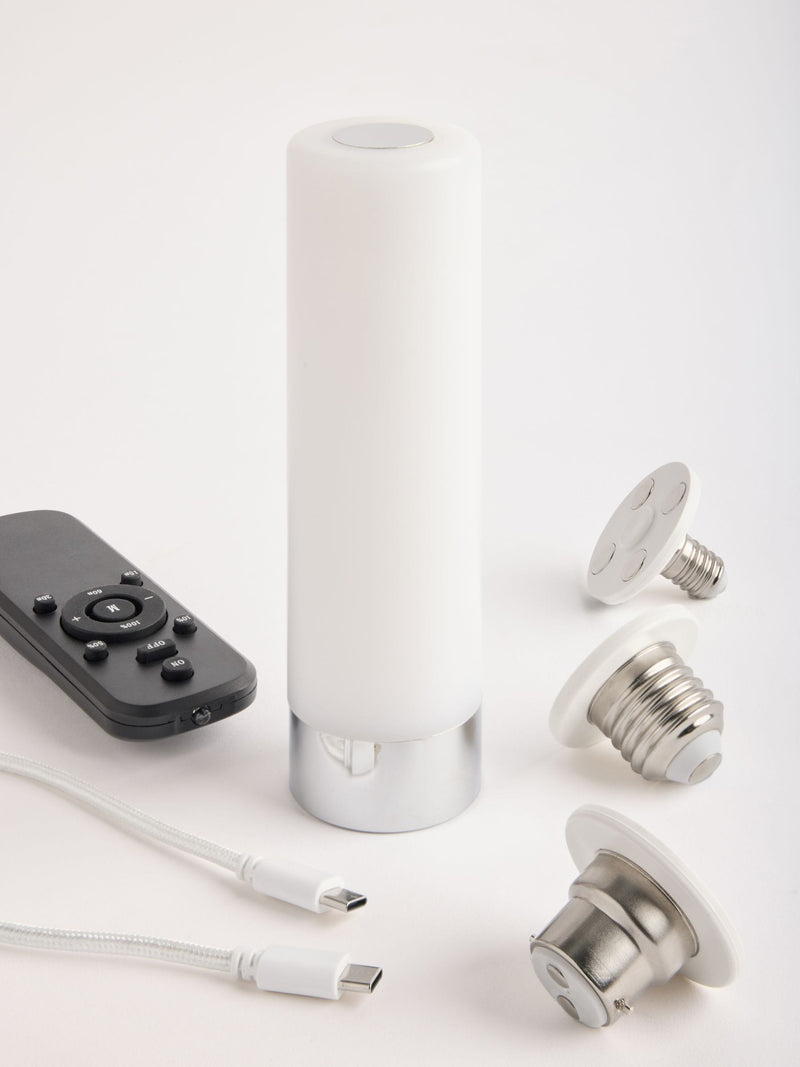 3W rechargeable LED light bulb with remote control, imported from the UK