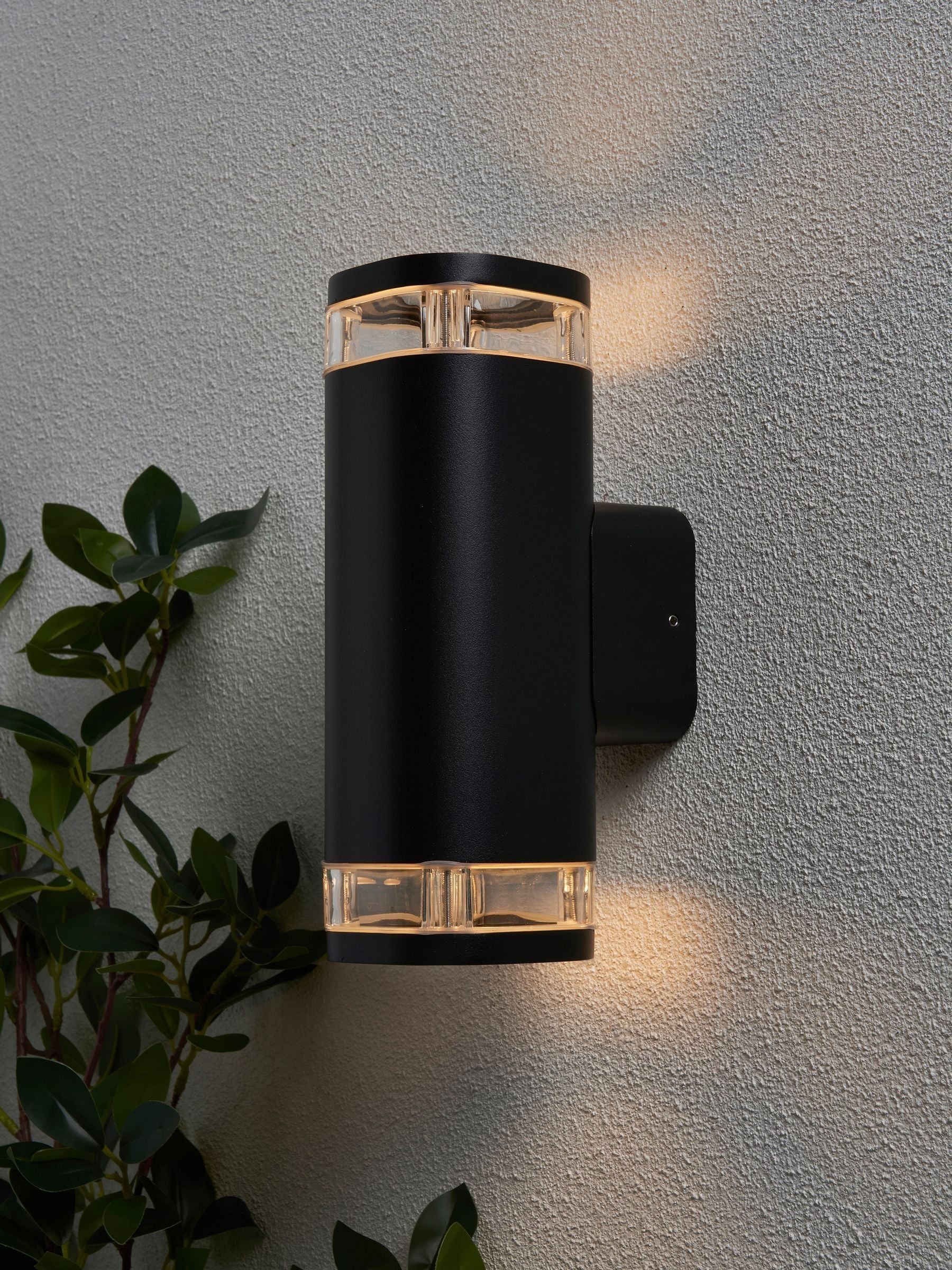 BHS outdoor wall light black Eos 2lt, UK version