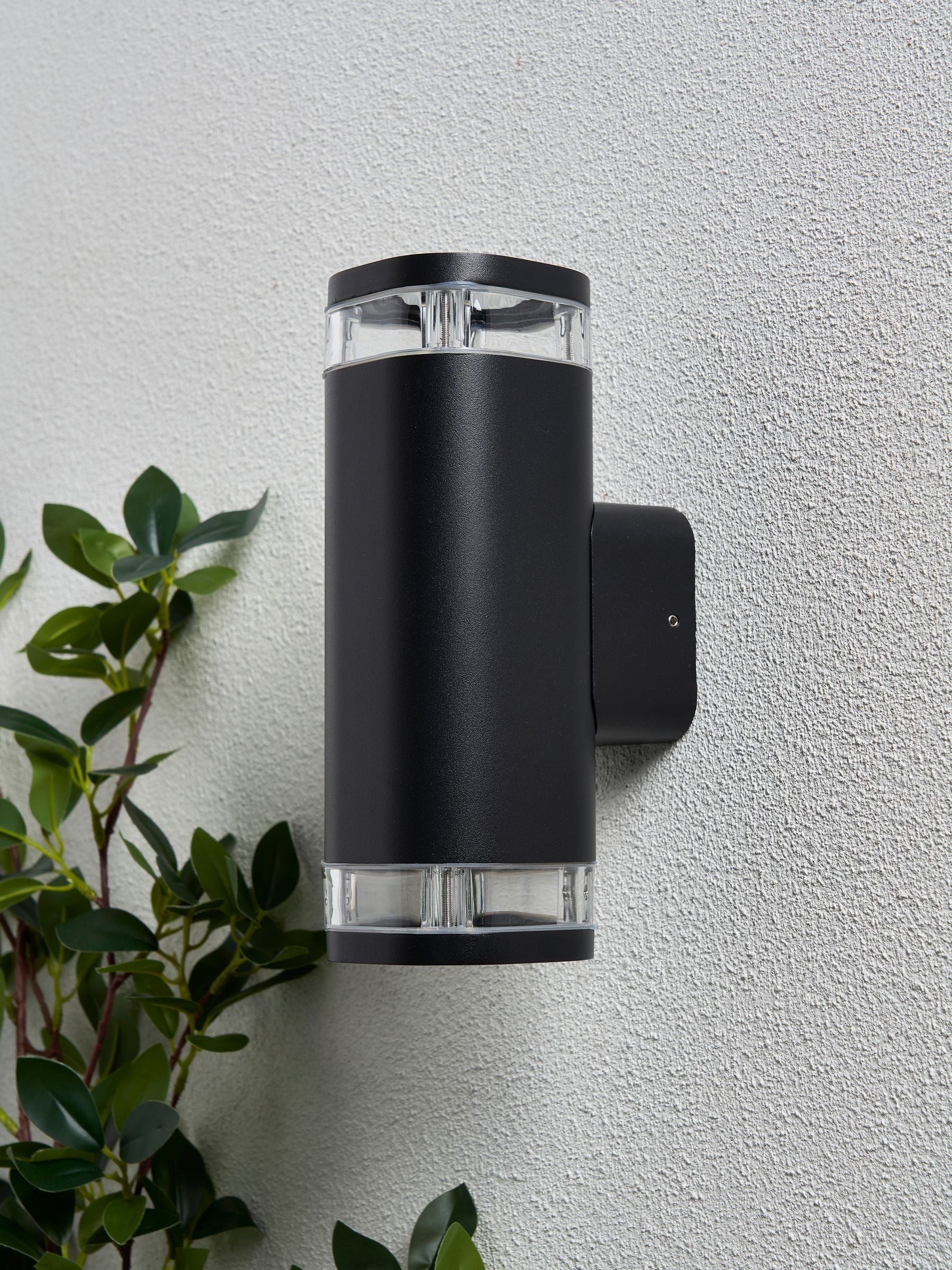 BHS outdoor wall light black Eos 2lt, UK version