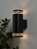 BHS outdoor wall light black Eos 2lt, UK version