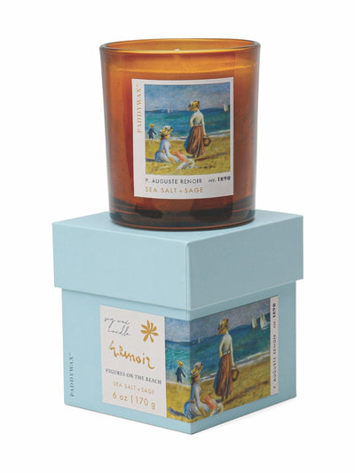 Paddywax Impressionist 6oz170g Renoir 'Figur Beach' Glaskerze