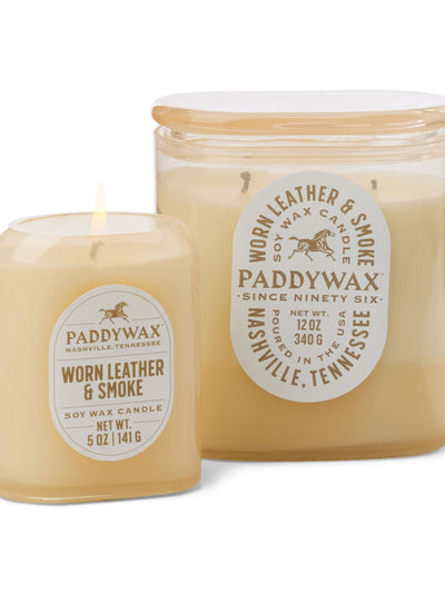 Neste Paddywax Vista Tan Slitt Skinn & Røyk Glass Lys - Kjøp online hos McGrocer