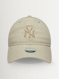 New Era cream linen 9Twenty New York Yankees cap, imported from the UK