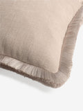 Chunky fringe velvet chenille cushion 50x50cm, UK version