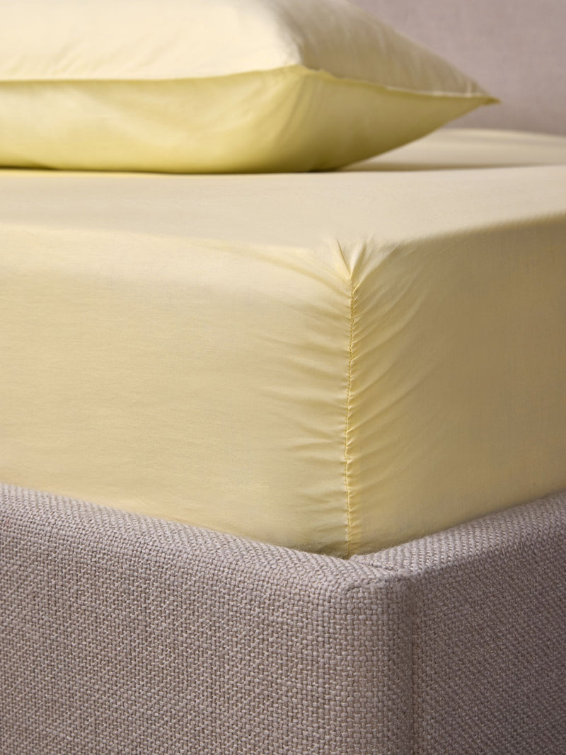 MADE.COM buttermilk yellow extra deep fitted bed sheet, imported from the UK
