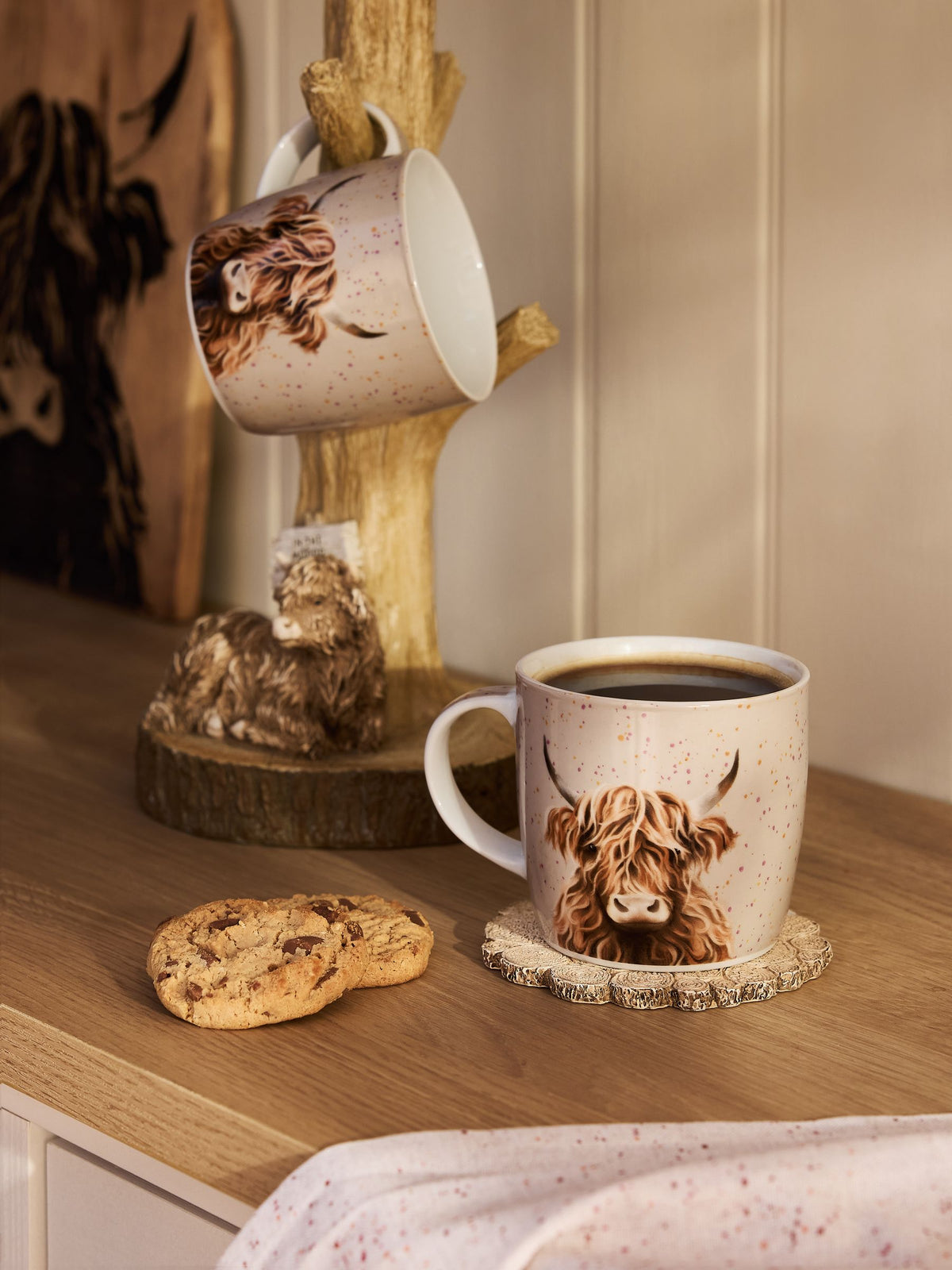 Hamish Highland Cow ceramic mug set of two (British brand)
