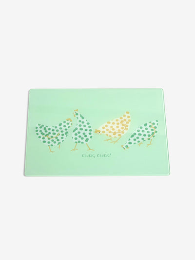 Salbeigrüne Pat und Peggy Hühnchen Arbeitsplatten-Schutz Tischset 40x30cm