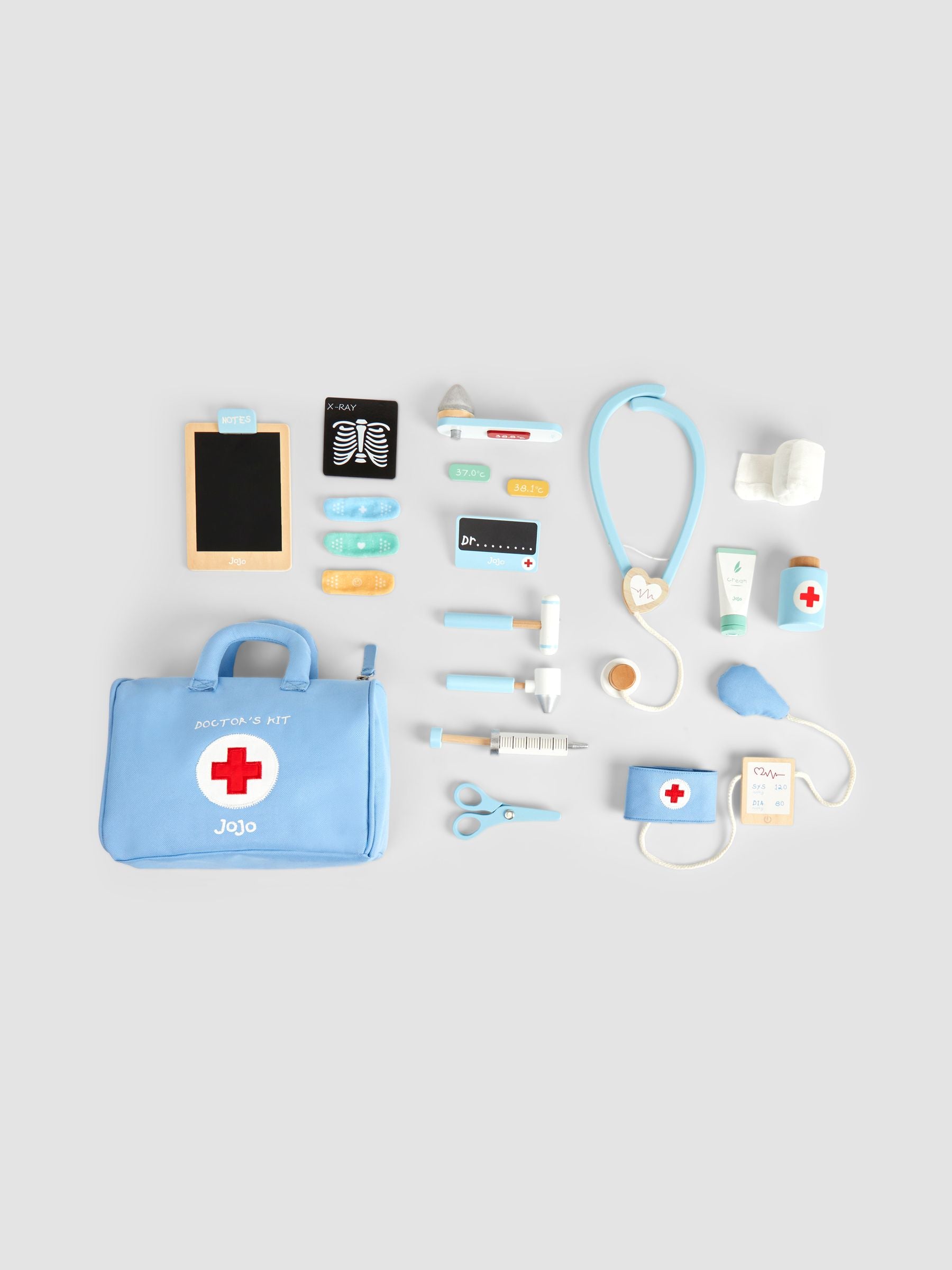 JoJo Maman Bébé blue personalised doctor's playset, UK version