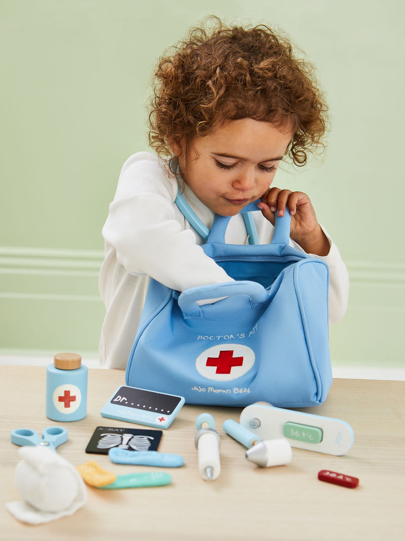 JoJo Maman Bébé blue personalised doctor's playset, UK version