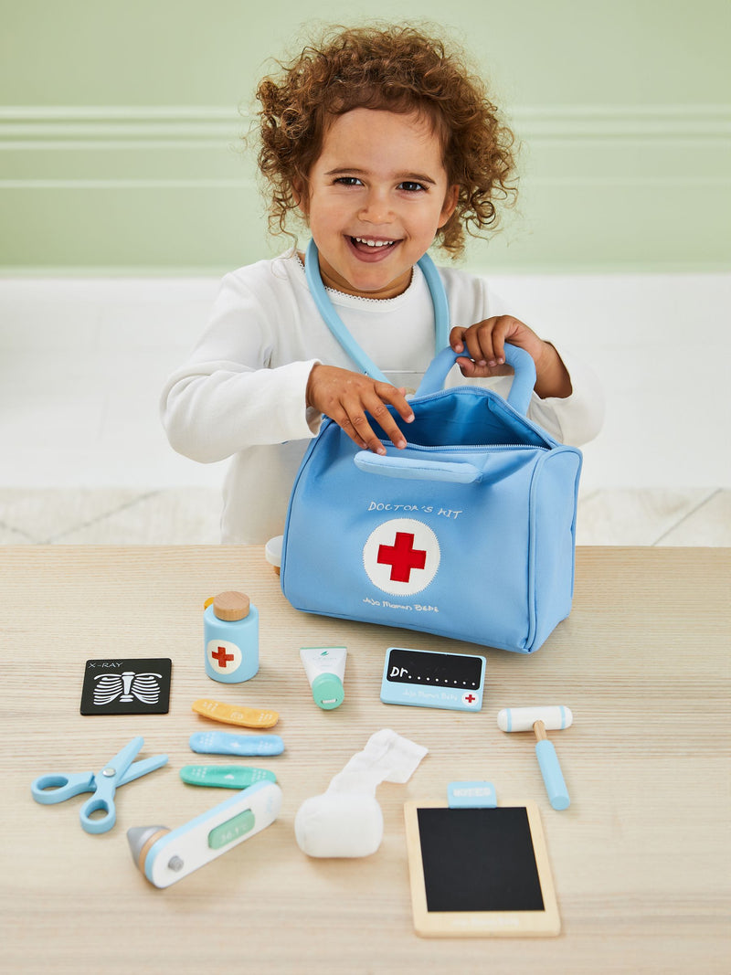 JoJo Maman Bébé blue personalised doctor's playset, UK version