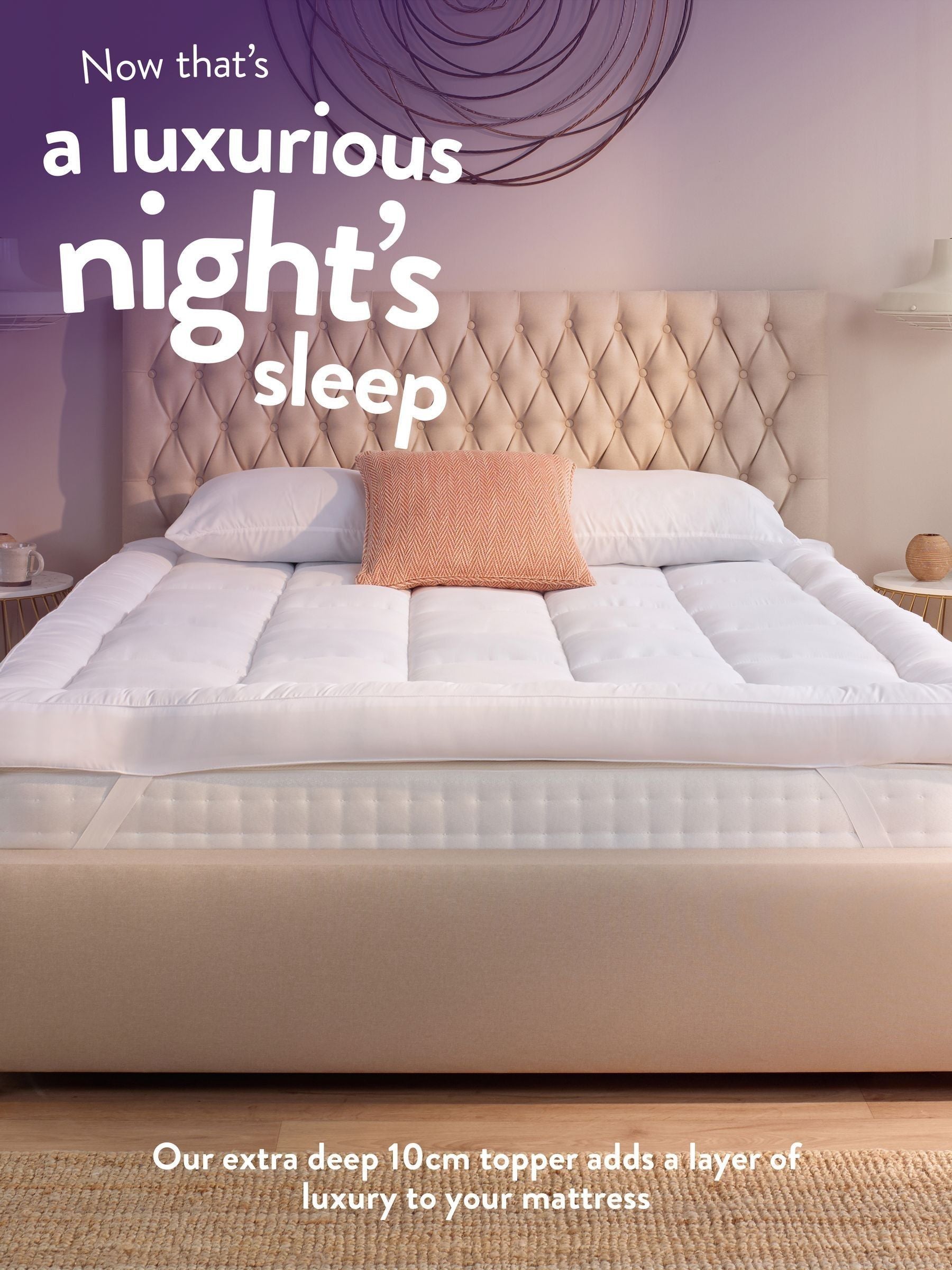 Slumberdown Climate Control Extra Deep 10cm Mattress Topper (British brand)