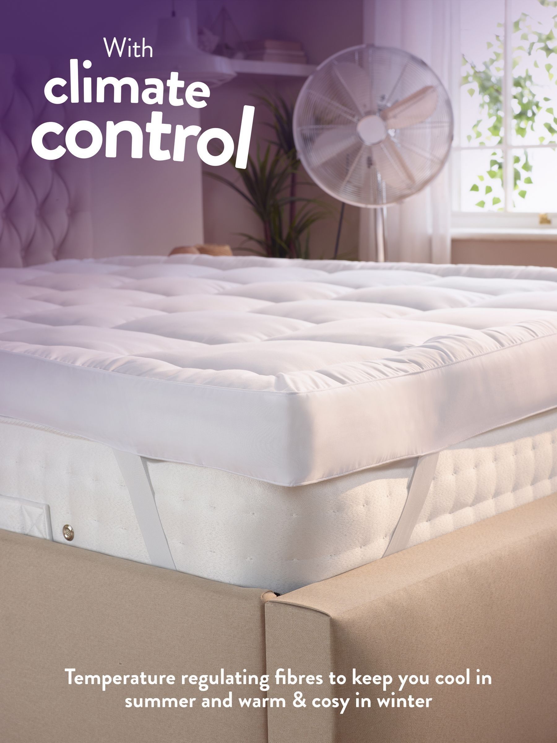 Slumberdown Climate Control Extra Deep 10cm Mattress Topper (British brand)