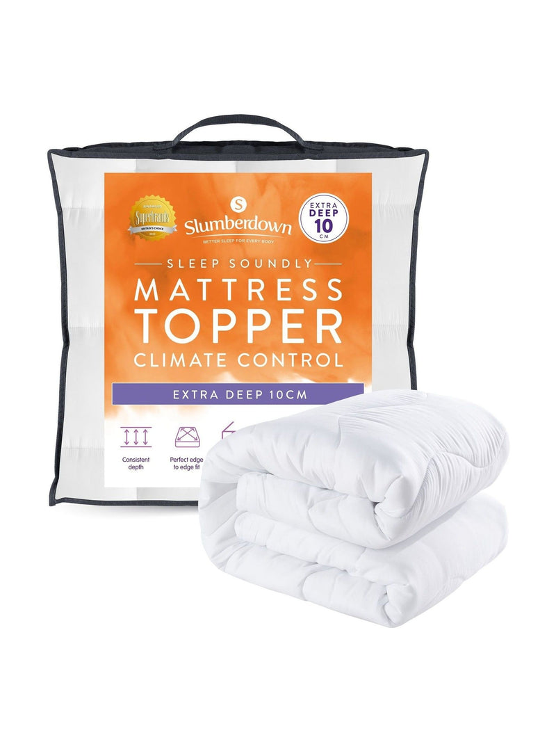 Slumberdown White Sleep Soundly Climate Control Extra Deep 10cm Mattress Topper
