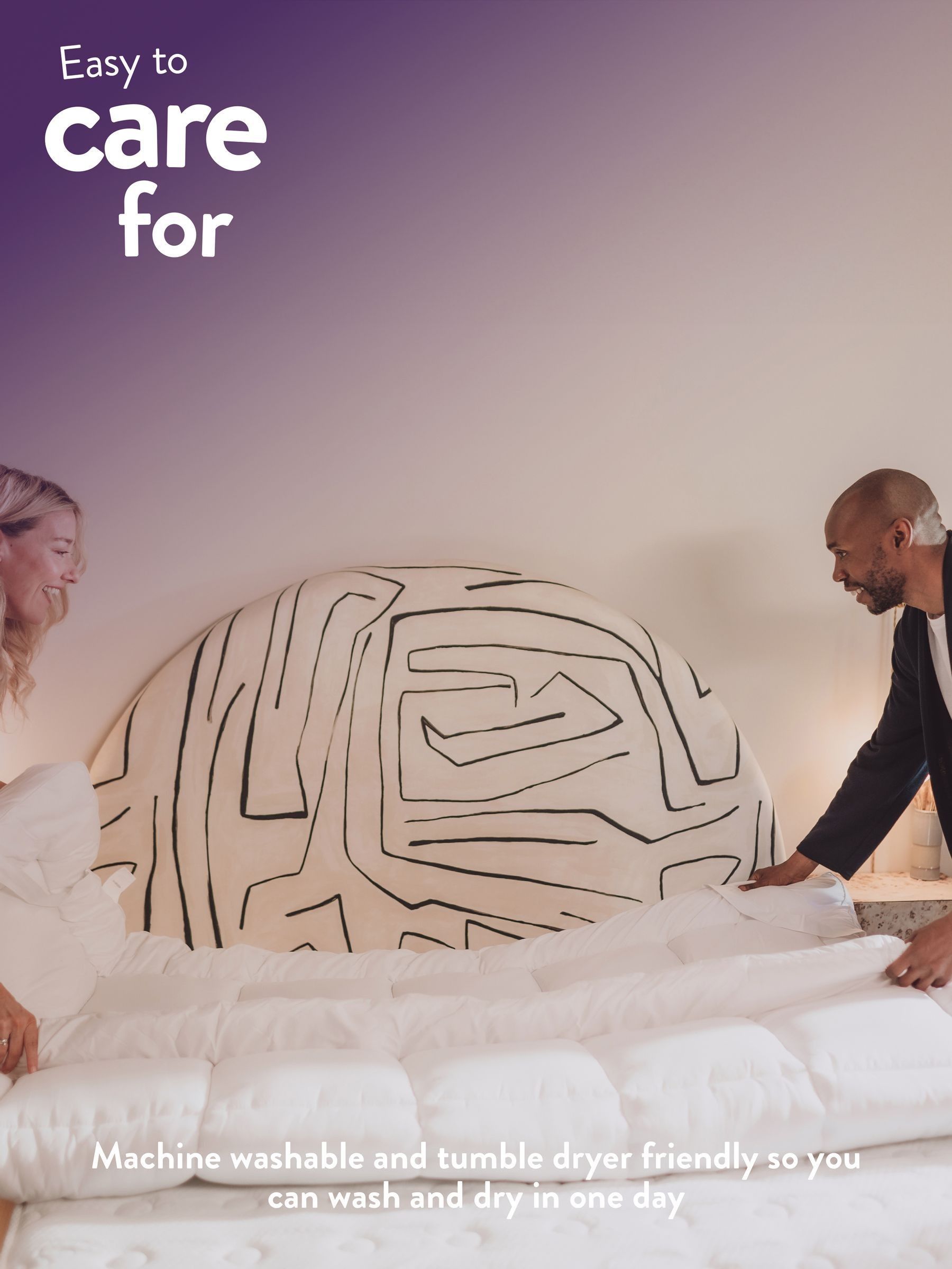Slumberdown White Sleep Soundly Extra Deep Mattress Topper 10cm (British brand)