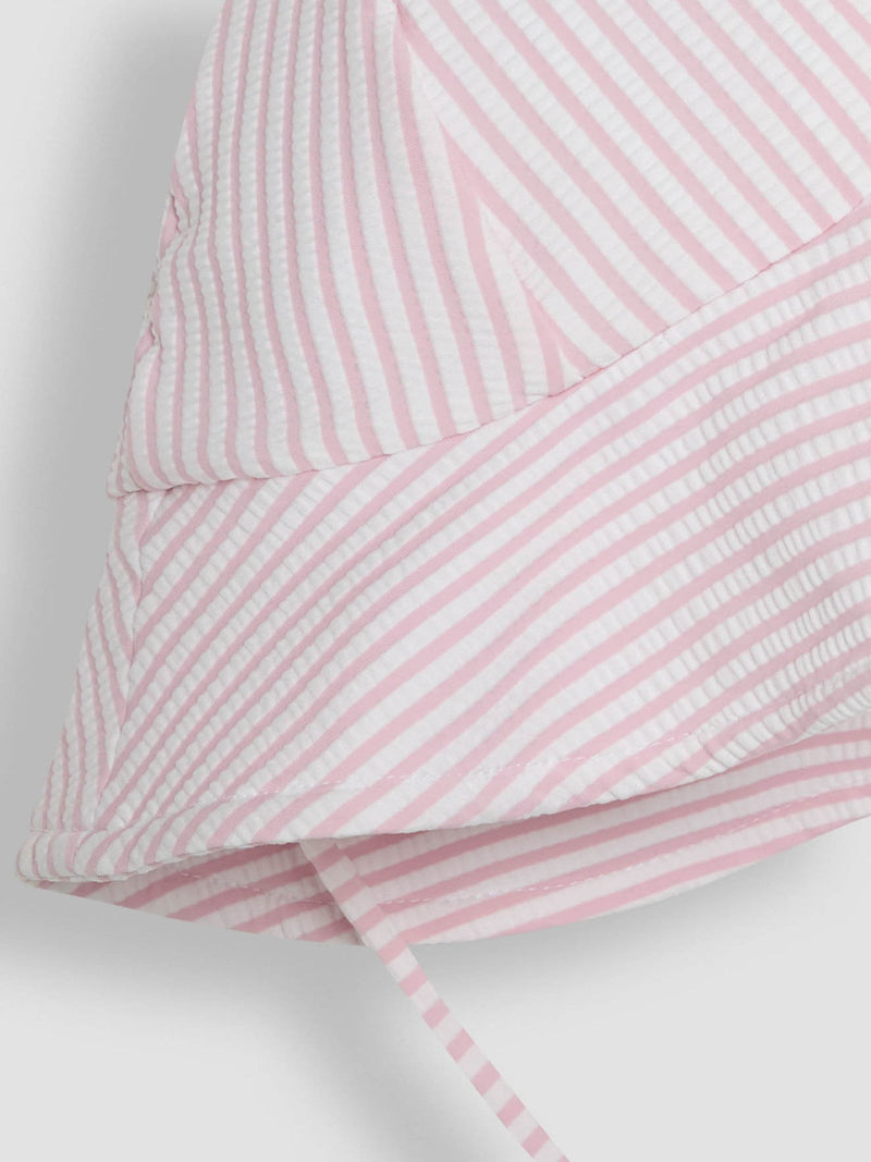 JoJo Maman Bébé pink stripe floppy sun hat - British product