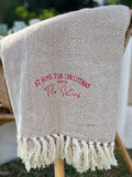 Solesmith 100% cotton personalised Christmas throw, UK version