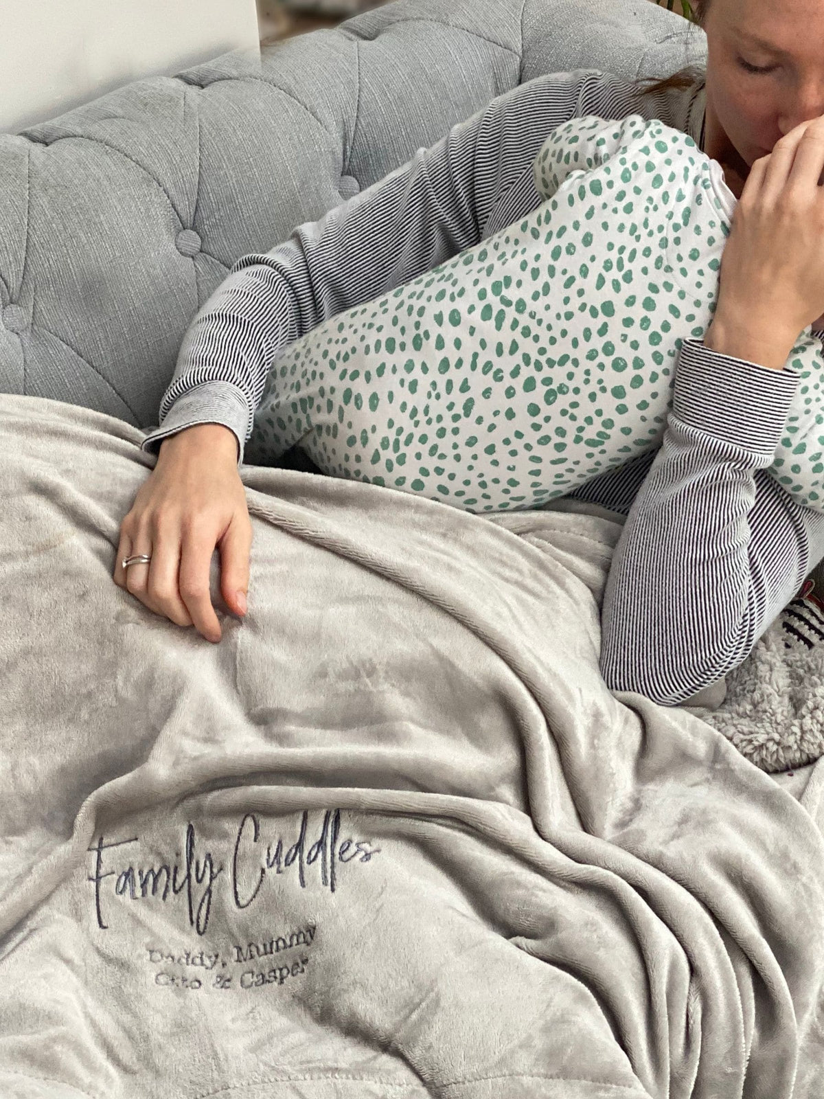 Solesmith personalised family cuddles winter throw - British product