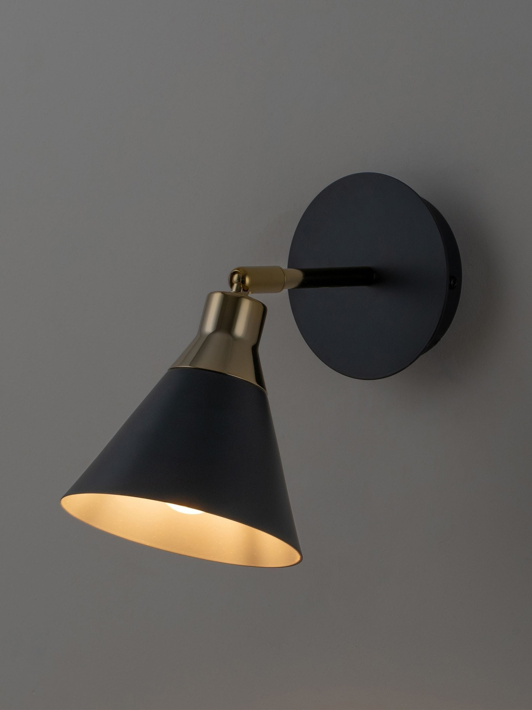 Houseof. charcoal grey cone wall light (British brand)