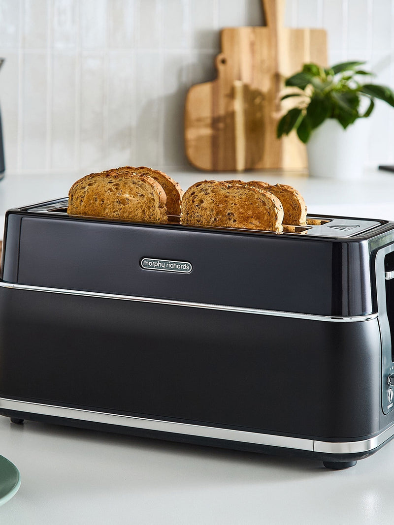 Morphy Richards Black Signature 4 slice toaster, imported from the UK