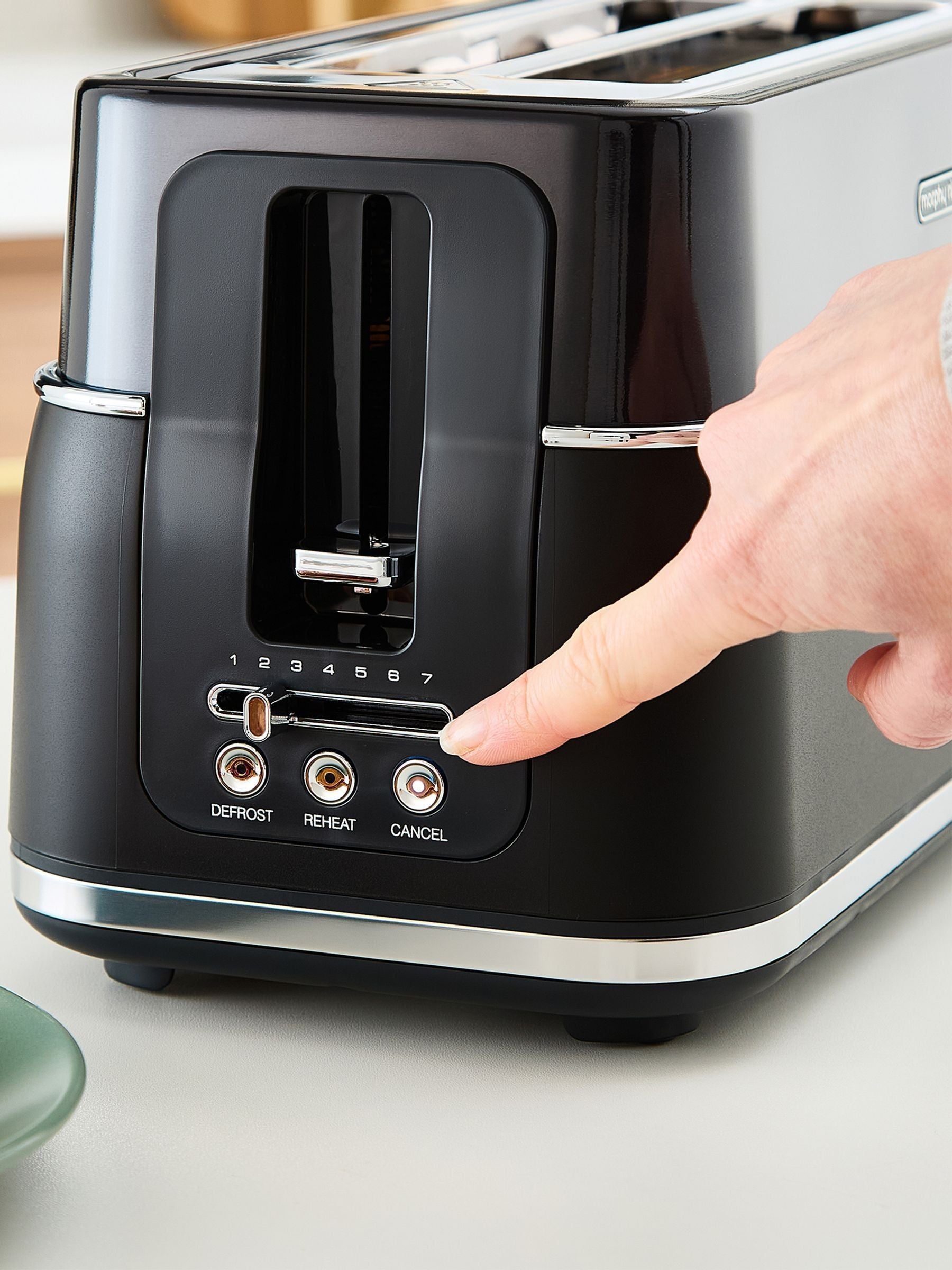 Morphy Richards Black Signature 4 slice toaster, imported from the UK