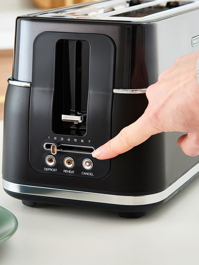 Morphy Richards Black Signature 4 slice toaster, imported from the UK