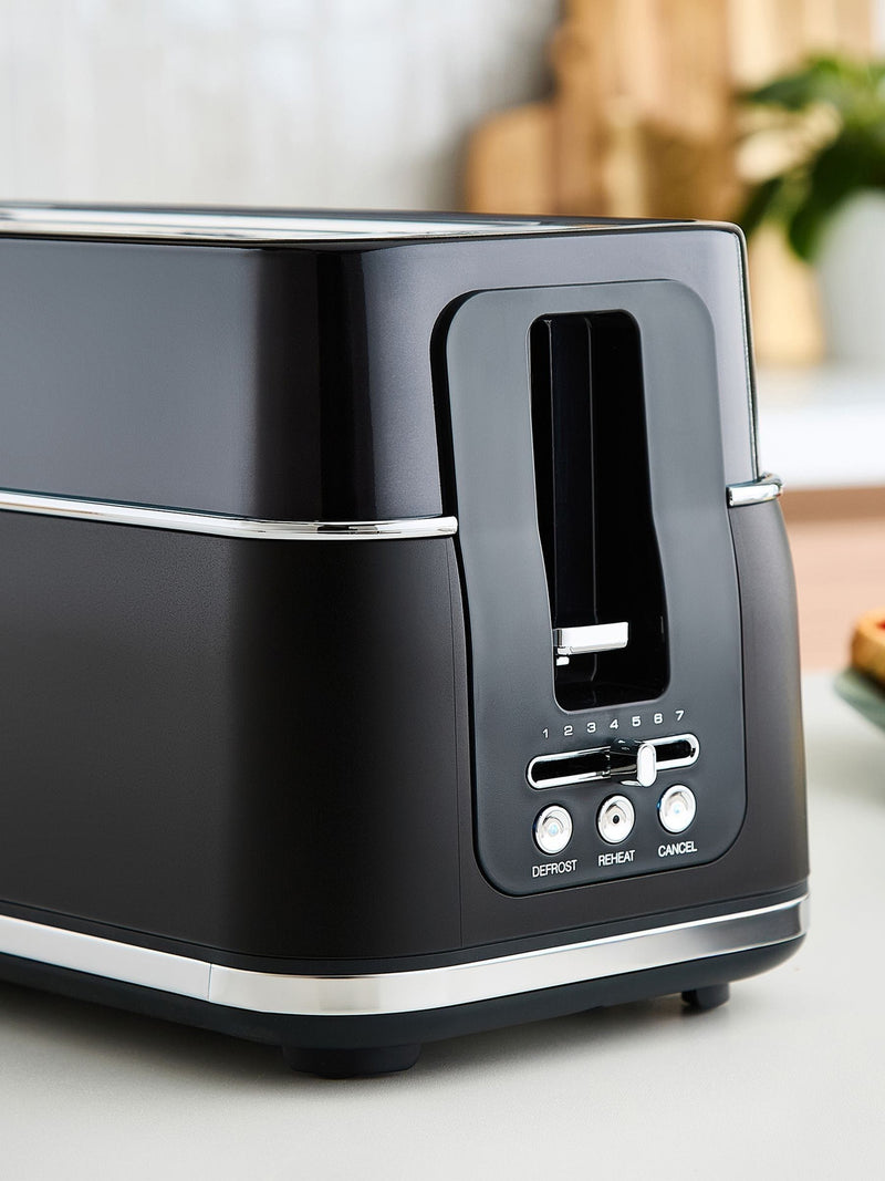 Morphy Richards Black Signature 4 slice toaster, imported from the UK