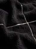 Black fleece trim duvet cover and pillowcase set - British product