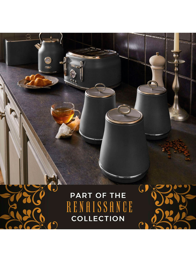 Tower grey storage canisters set of 3 (British brand)