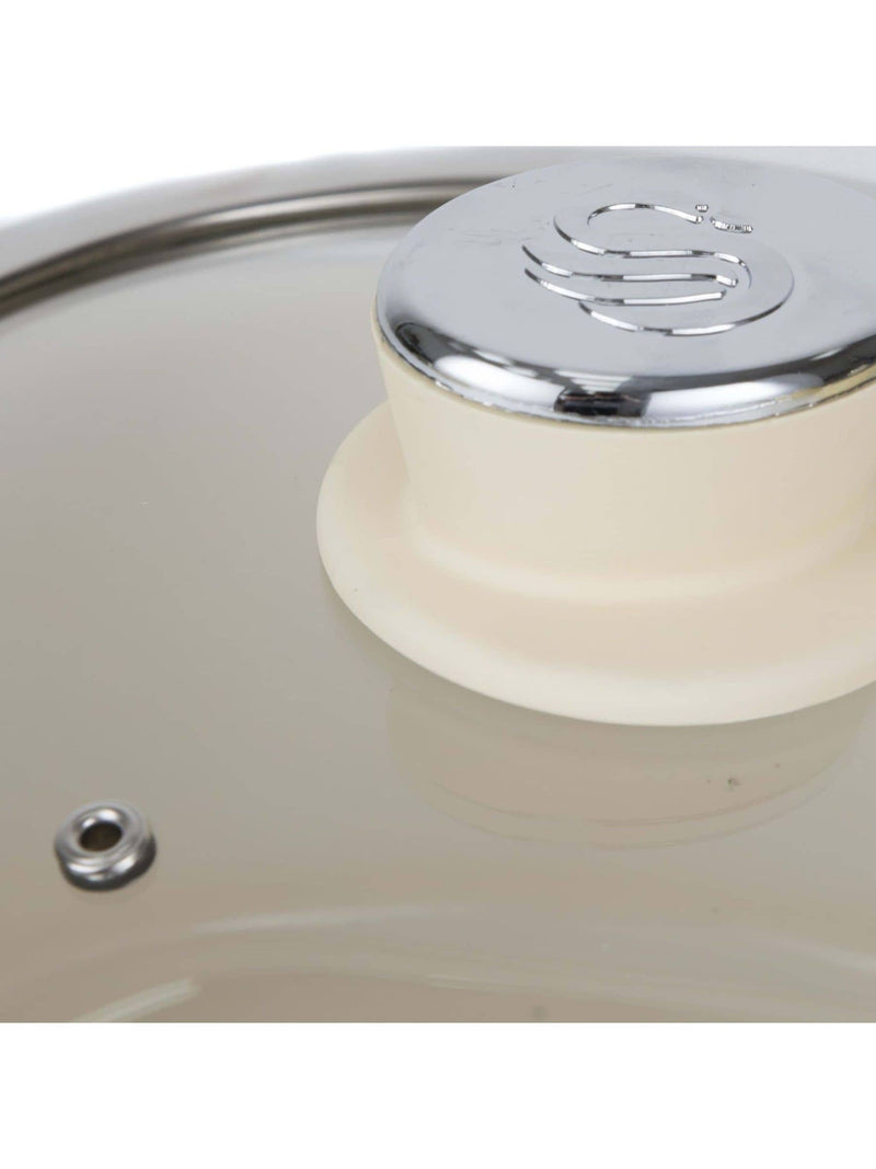 Swan retro cream saucepan set 3 piece, UK version