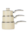 Swan retro cream saucepan set 3 piece, UK version