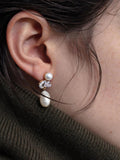 CompletedWorks gold plated pearl drop earrings - British product