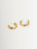 CompletedWorks gold tone earrings 18ct plated with zirconia (British brand)