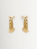 CompletedWorks gold tone earrings 18ct plated with zirconia (British brand)