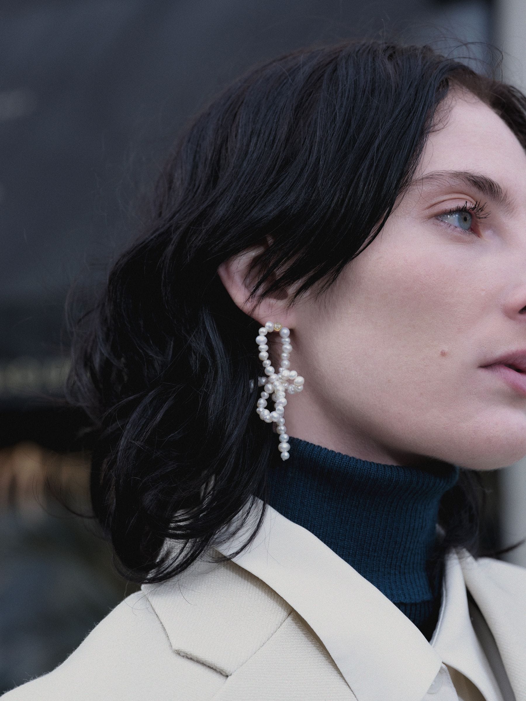 CompletedWorks loop-the-loop pearl earrings, UK version