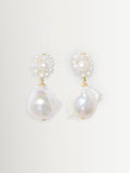 CompletedWorks gold tone pearl earrings, imported from the UK
