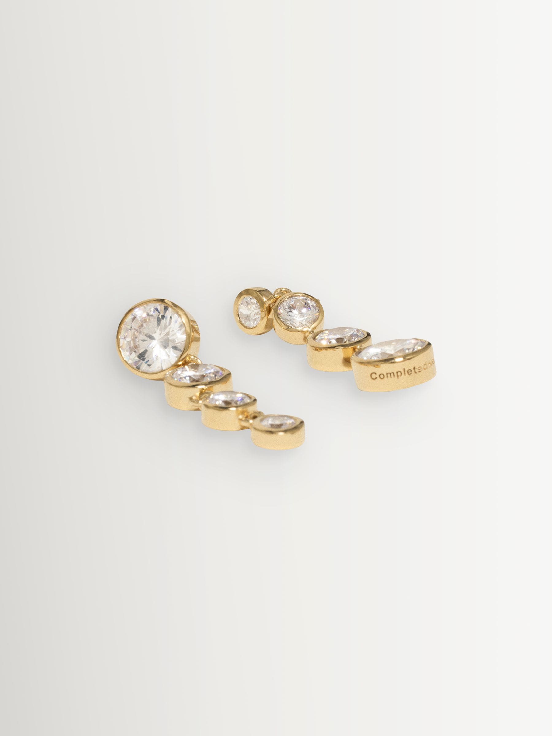 CompletedWorks gold tone earrings with cubic zirconia, UK version